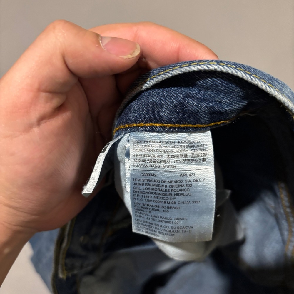 Levis 550 Relaxed Fit Jeans Mens 36x34 Blue Medium Wash Denim Grunge Casual - Picture 7 of 9